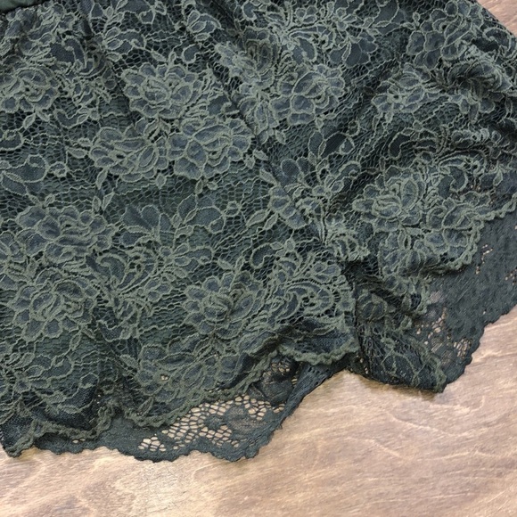 Blue Rain size small olive green flirty romper - Picture 6 of 9